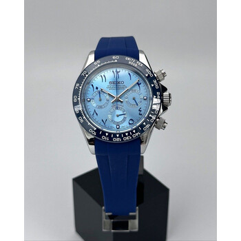 Custom Seiko Mod • Ice Blue Arabic Daytona Quartz Chronograph • 39.5mm